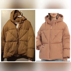 Avec Les Filles Water Resistant Hooded Puffer Coat